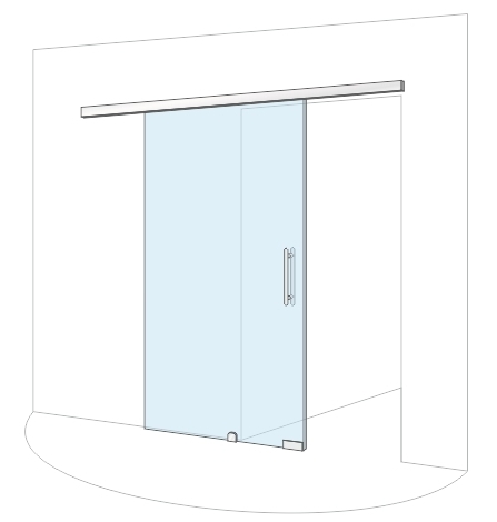 L1-1 Раздвижная стеклянная дверь